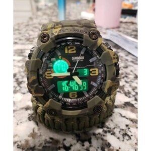 New Men's Large Face Outdoor Sports Watches Military S-Shock Watch Waterproof